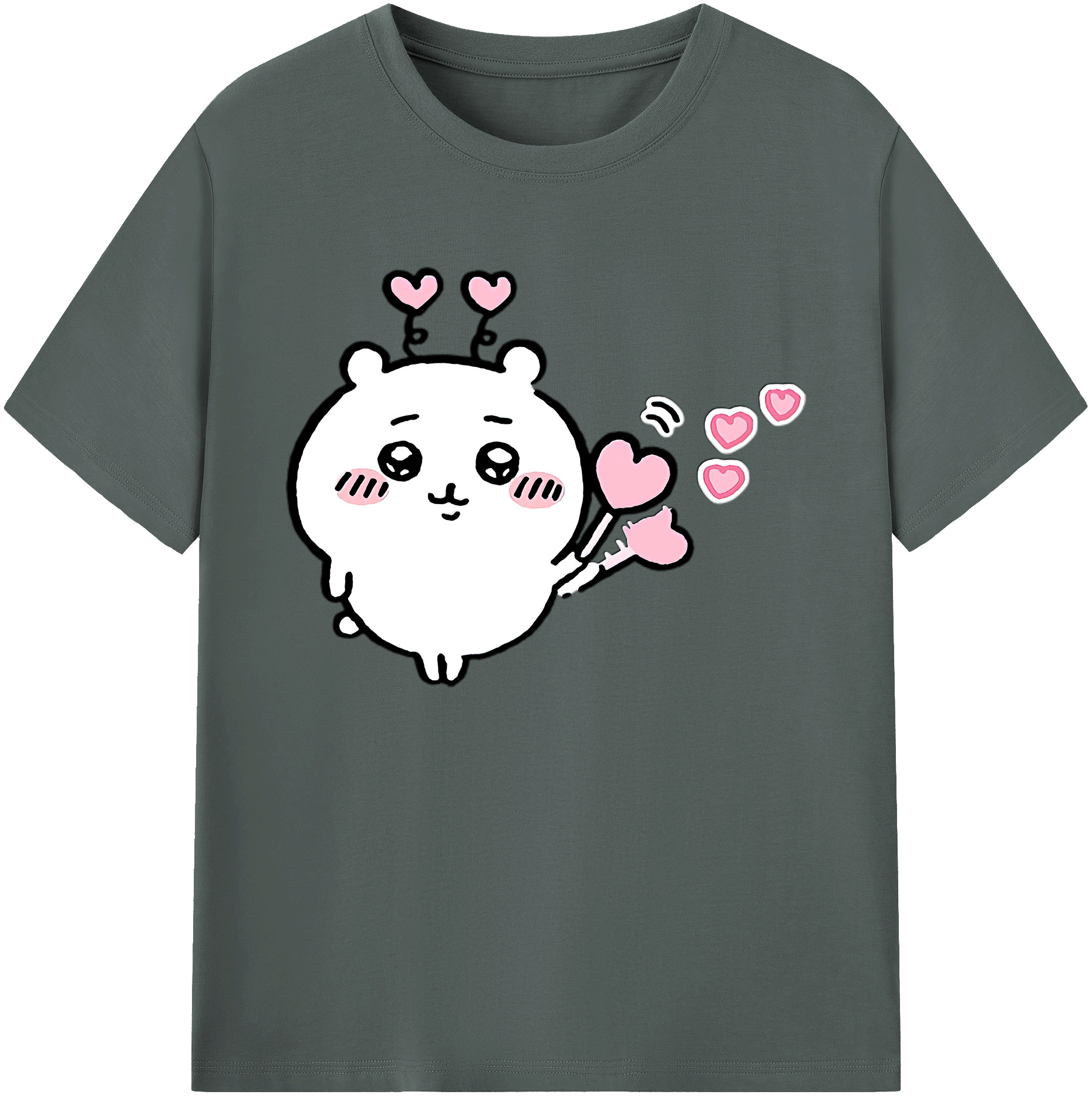 （画像用） ちいかわ ちいかわ Chii-kawa chiikawa 綿100％ メンズ半袖Tシャツ｜肌触りやわらか＆通気性